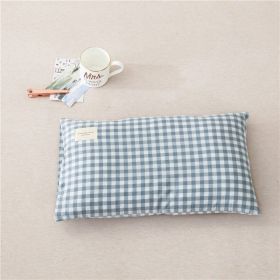 Pillowcase Young Children's Pillow (Option: Green Blue Small Plaid-48cmX74cm Pillowcase One)