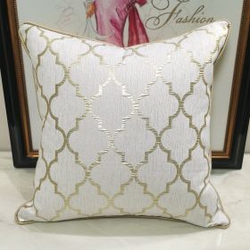 Chair Pillow Cover Light Luxury And Simplicity Modern Beige Gold (Option: Beige Gold AB Edge Type-40x60cmFeather Velvet Core)